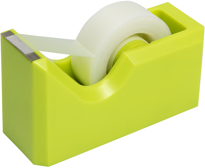 Lime Green Stapler and Tape Dispenser Desk Set