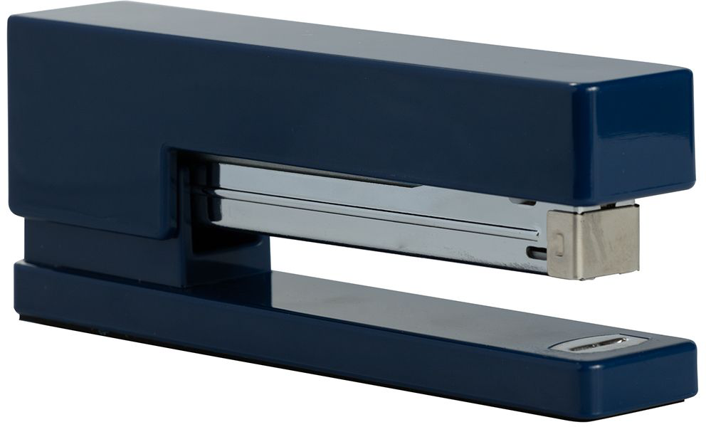 Navy Blue Stapler and Tape Dispenser Desk Set