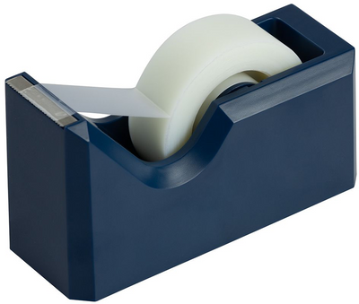 Navy Blue Stapler and Tape Dispenser Desk Set