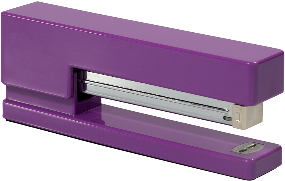Purple Stapler and Tape Dispenser Desk Set