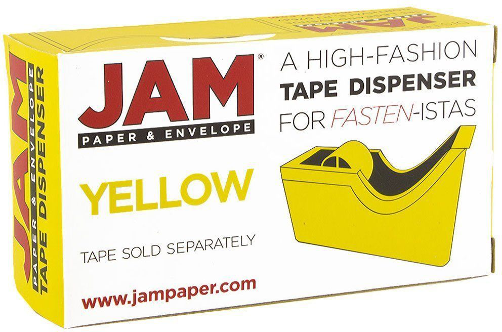 Yellow Stapler and Tape Dispenser Desk Set
