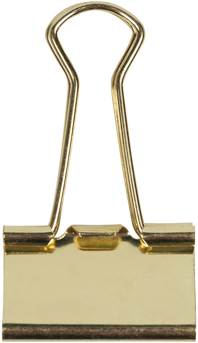 Gold Medium 32mm Binder Clips - 15 Pack