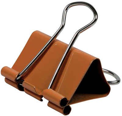 Orange Medium 32mm Binder Clips - 15 Pack