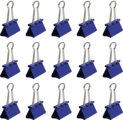 Purple Medium 32mm Binder Clips - 15 Pack
