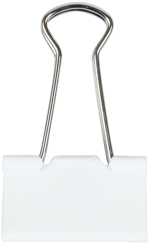 White Medium 32mm Binder Clips - 15 Pack