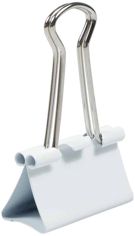 White Medium 32mm Binder Clips - 15 Pack