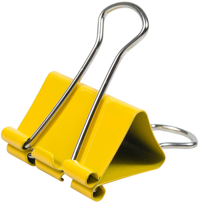 Yellow Medium 32mm Binder Clips - 15 Pack