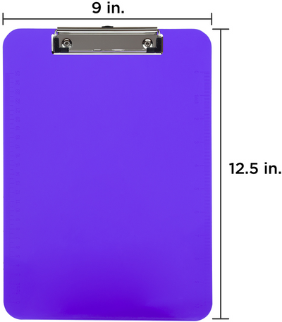 Purple 9 x 13 Plastic Clipboards