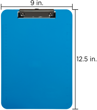 Blue Plastic 9 x 13Clipboards