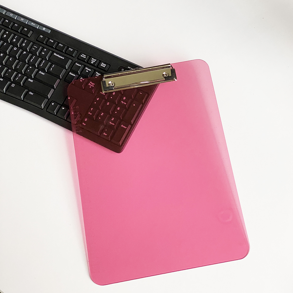 Pink 9 x 13 Plastic Clipboards