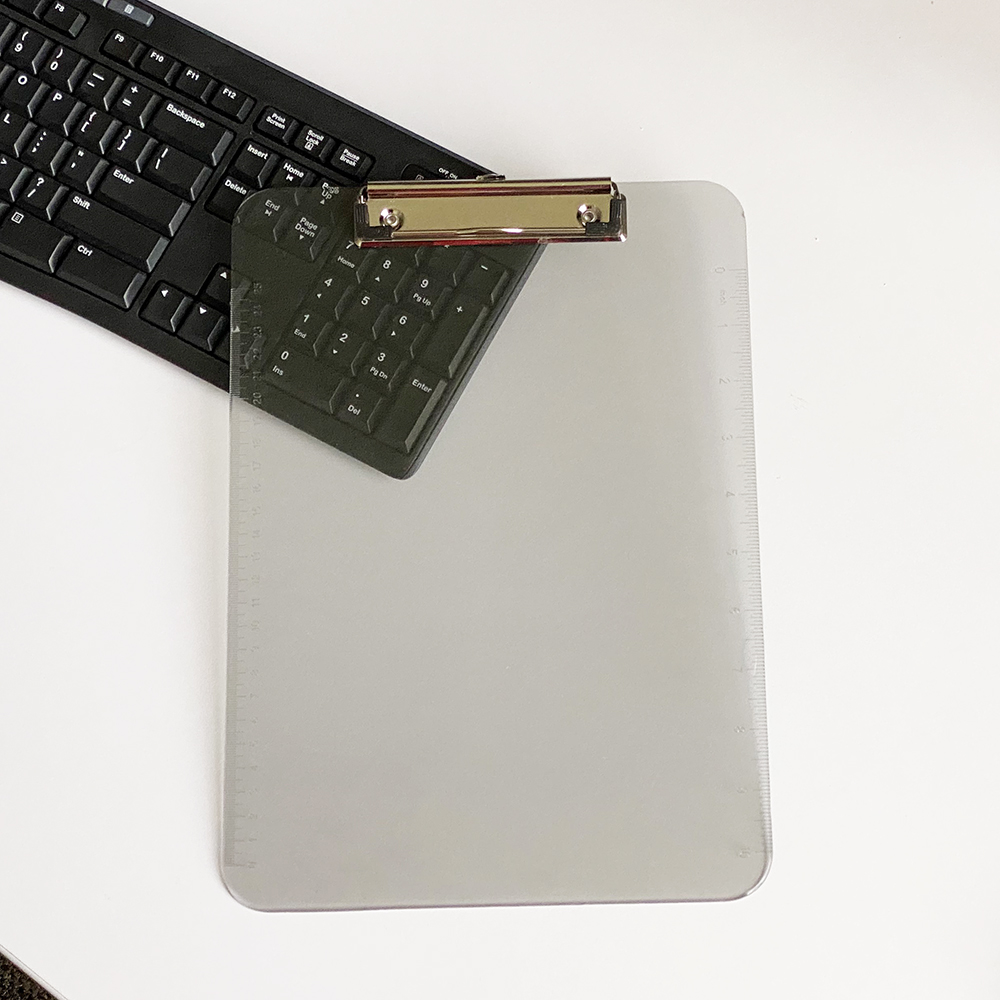 Smoke Gray 9 x 13 Plastic Clipboards
