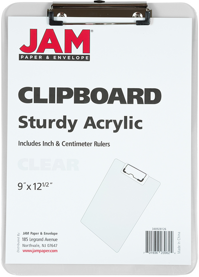 Clear 9 x 13 Plastic Clipboards