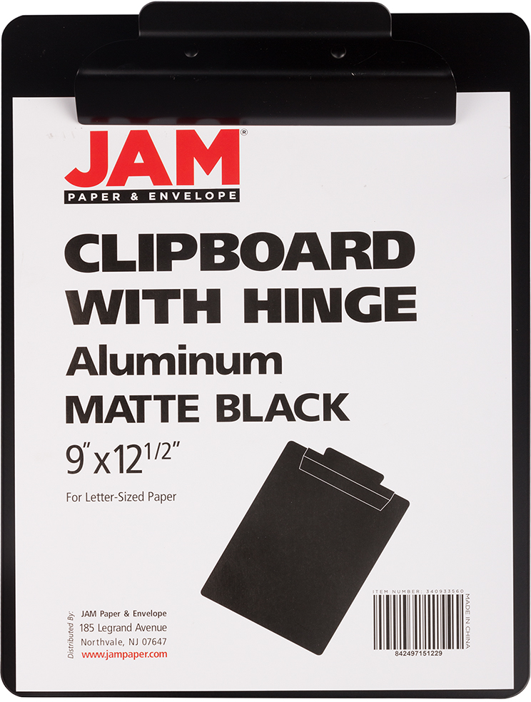 Black Aluminum 9 x 13 Clipboards with Hinge