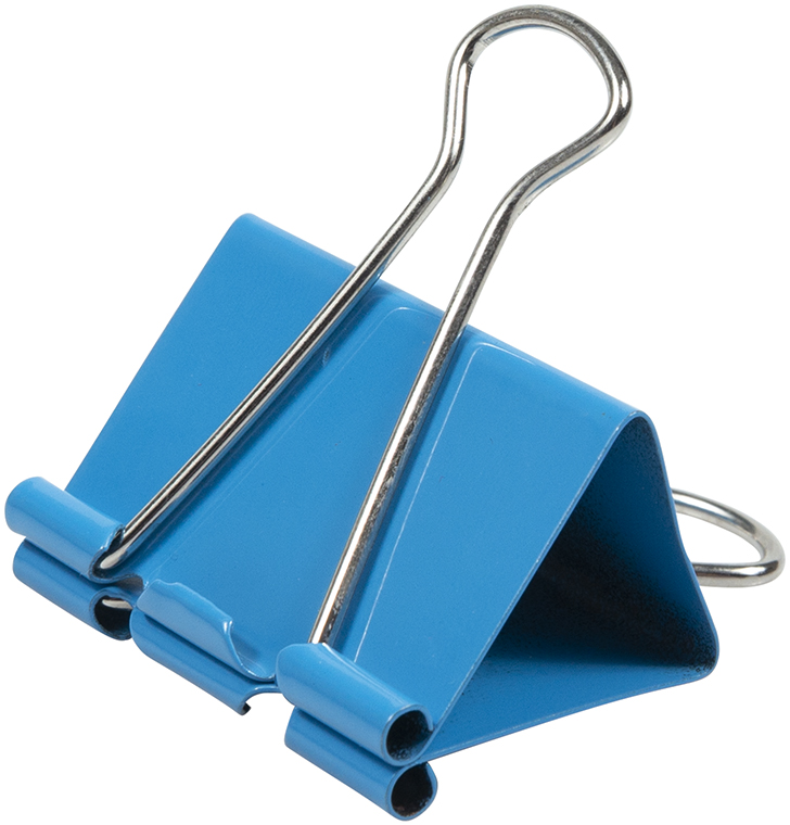 Blue Large 41mm Binder Clips - 12 Pack