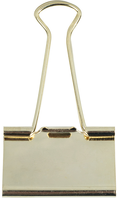 Gold Large 41mm Binder Clips - 12 Pack