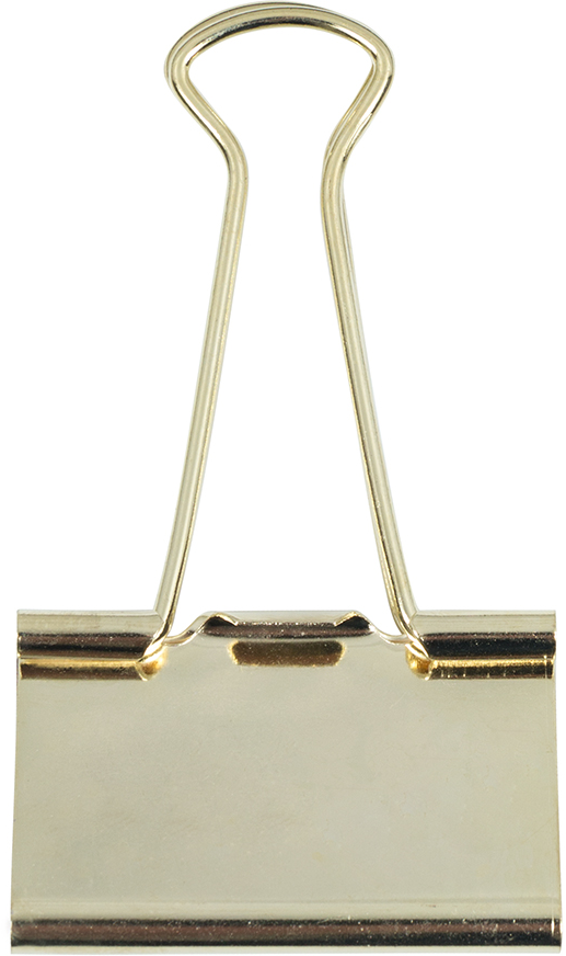 Gold Large 41mm Binder Clips - 12 Pack
