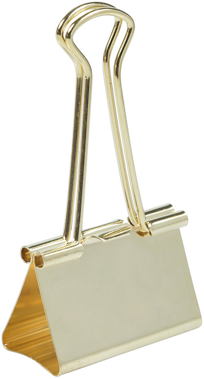 Gold Large 41mm Binder Clips - 12 Pack