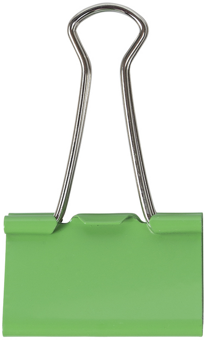 Green Large 41mm Binder Clips - 12 Pack