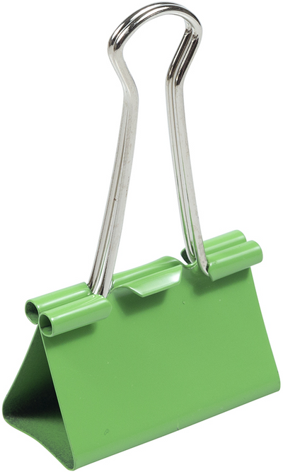 Green Large 41mm Binder Clips - 12 Pack