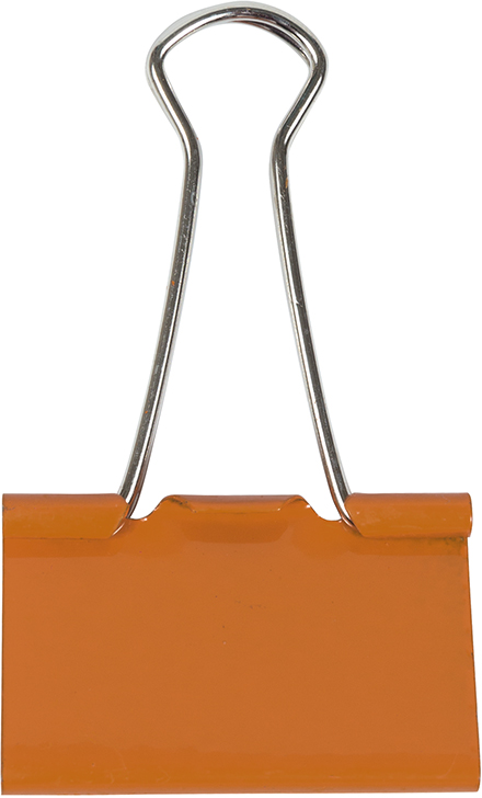 Orange Large 41mm Binder Clips - 12 Pack