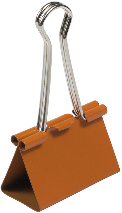 Orange Large 41mm Binder Clips - 12 Pack