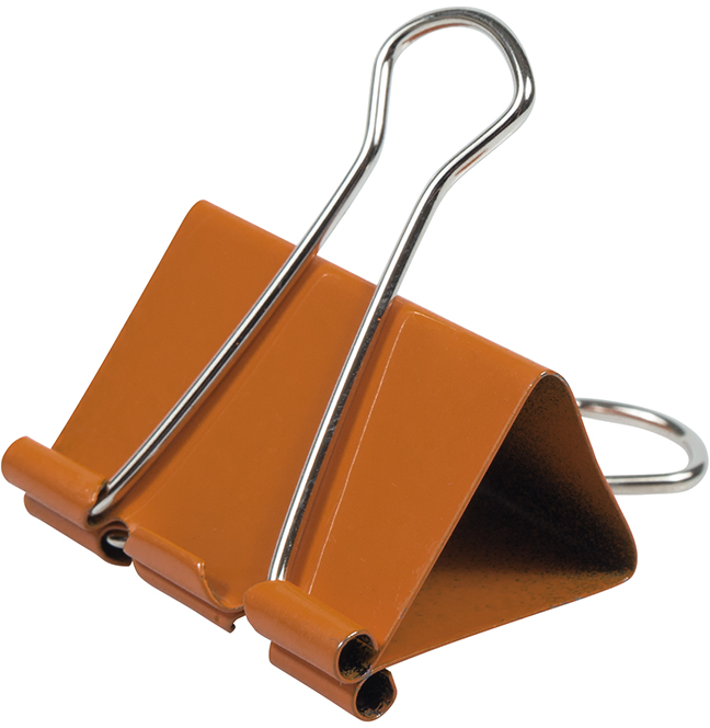 Orange Large 41mm Binder Clips - 12 Pack