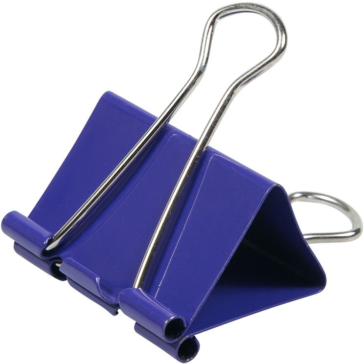 Purple Large 41mm Binder Clips - 12 Pack