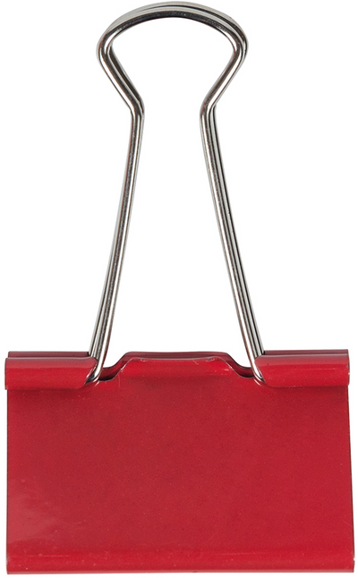 Red Large 41mm Binder Clips - 12 Pack