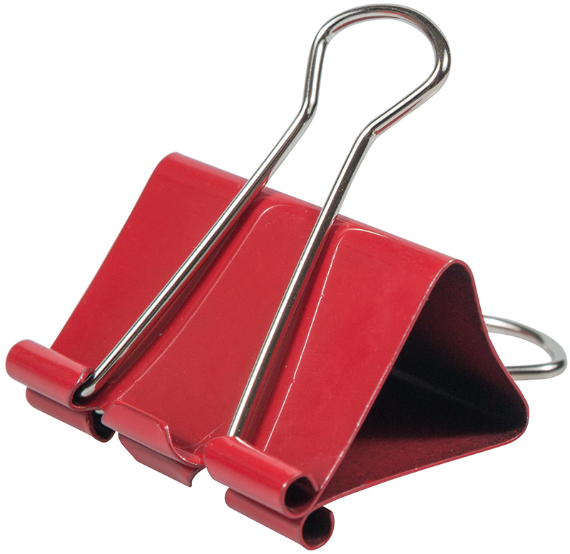 Red Large 41mm Binder Clips - 12 Pack