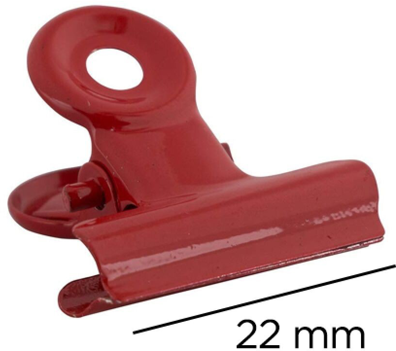 Red Small 22mm Bulldog Clips - 25 Pack