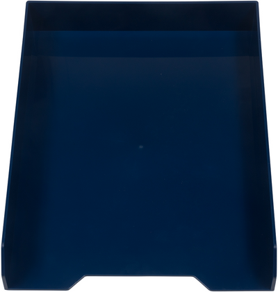 Navy Letter Paper Tray Desk Organizer