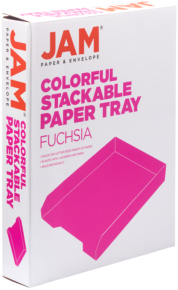 Fuchsia Letter Paper Tray Desk Organizer