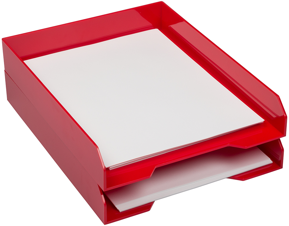 Red Letter Paper Tray Desk Organizer