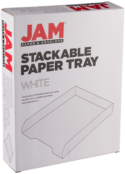 White Letter Paper Tray Desk Organizer
