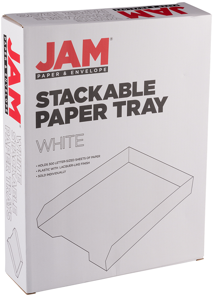 White Letter Paper Tray Desk Organizer