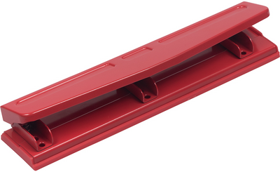 Red Standard 3 Hole Punch - 10 Sheet Capacity