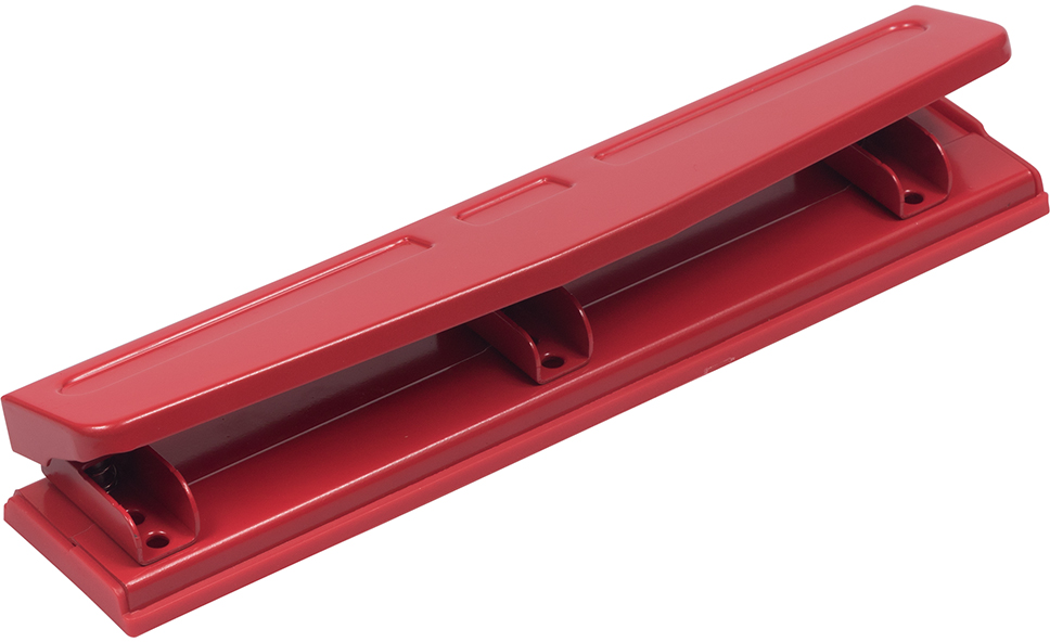 Red Standard 3 Hole Punch - 10 Sheet Capacity