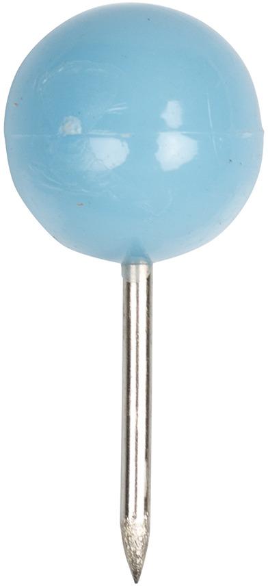 Baby Blue Round Pushpins - 100 Pack