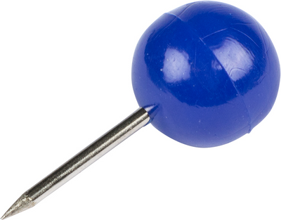 Blue Round Pushpins - 100 Pack