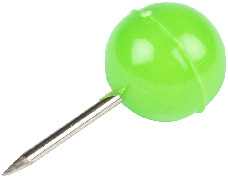 Lime Green Round Pushpins - 100 Pack