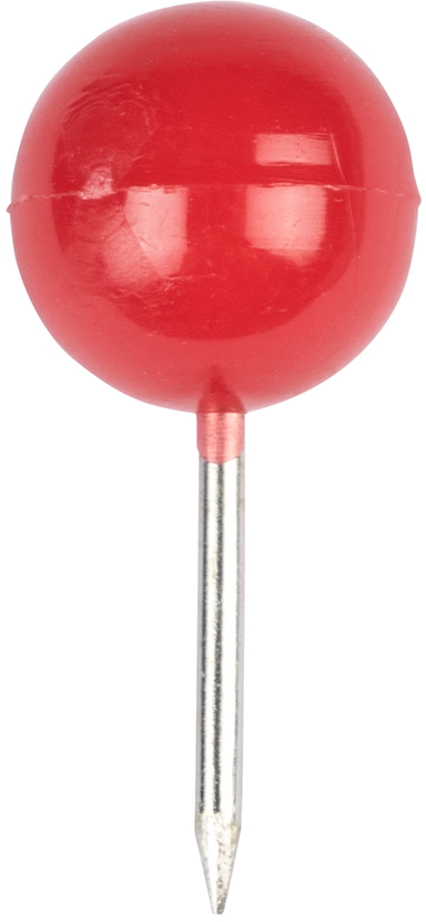 Red Round Pushpins - 100 Pack