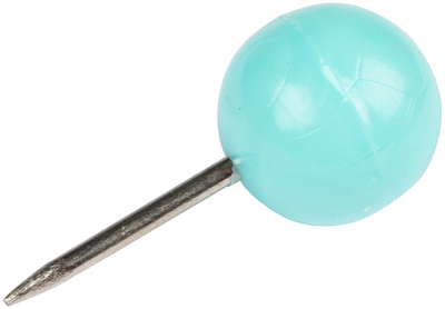 Teal Blue Round Pushpins - 100 Pack