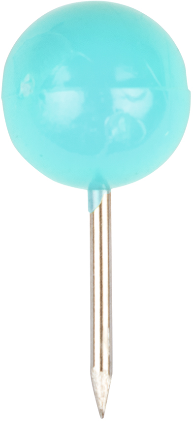 Teal Blue Round Pushpins - 100 Pack