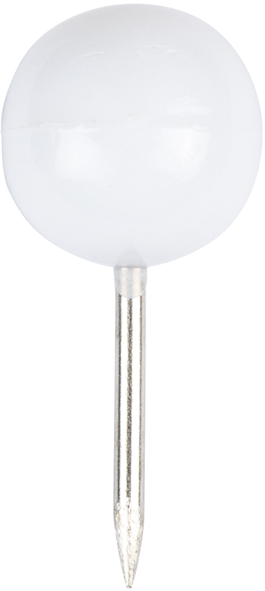 White Round Pushpins - 100 Pack