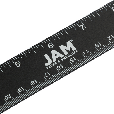Black Metallic 12 Inch Aluminum Ruler