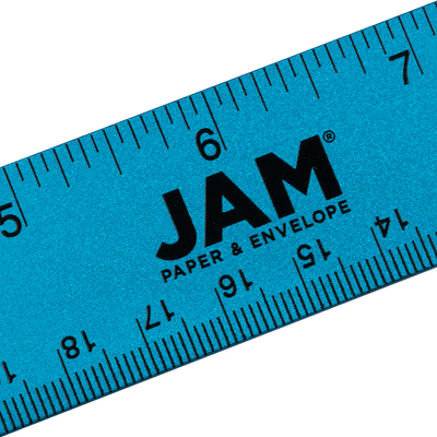 Blue Metallic 12 Inch Aluminum Ruler