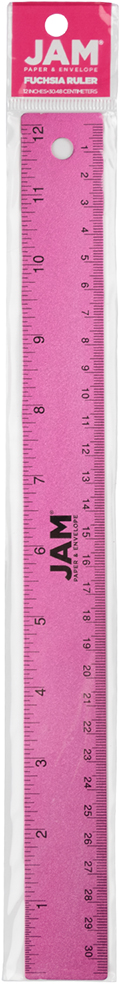 Fuchsia Metallic 12 Inch Aluminum Ruler