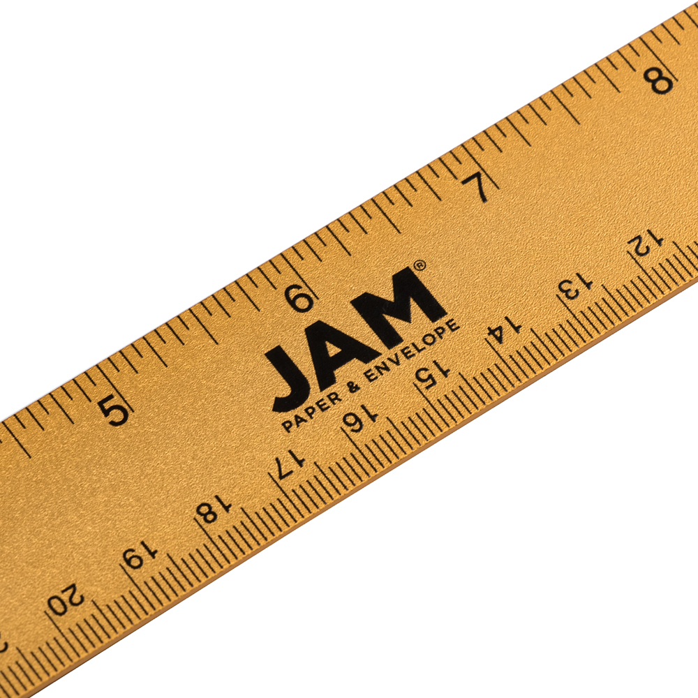 Gold Metallic 12 Inch Aluminum Ruler