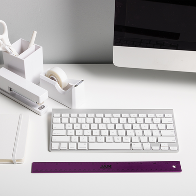 Purple Metallic 12 Inch Aluminum Ruler