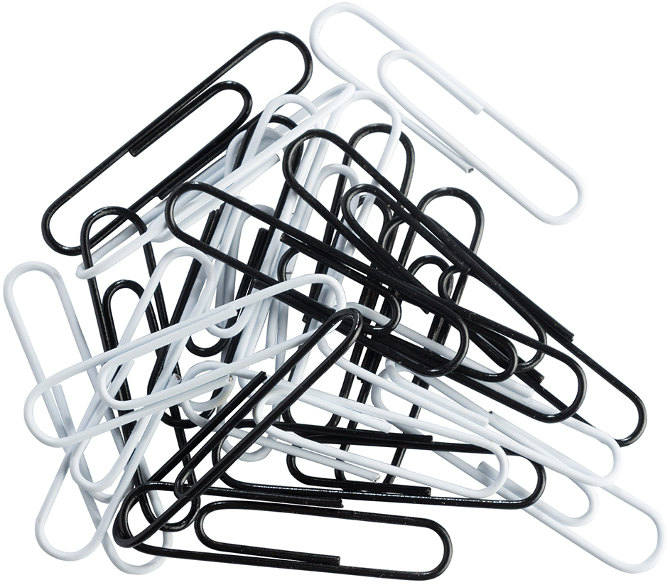 Black & White Jumbo Paperclips
